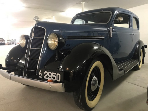 Plymouth Sedan årgang 1936, pris: 149900,-kr.
